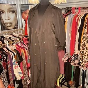 NWT black trench coat